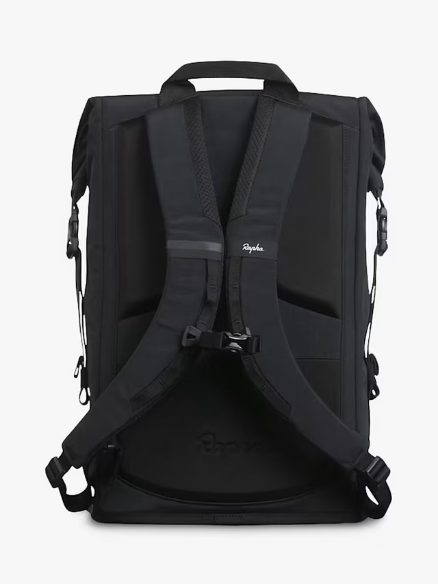 Rapha Water Resistant Roll Top Backpack -Black