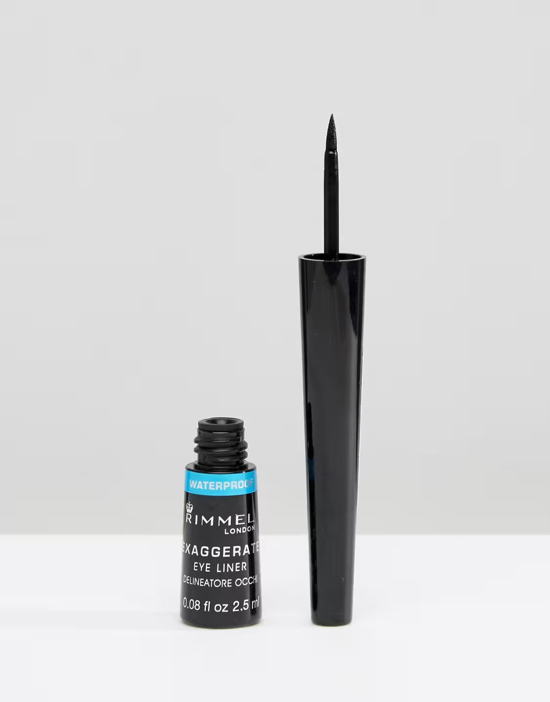 Rimmel London Exaggerate Waterproof Liquid Eyeliner – 01  Black