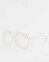 Jeepers Peepers Oversized Square Glasses, Clear