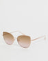 Ted Baker Oversized Cat Eye Sunglasses in Cream