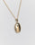 Shashi 18k Gold Plated Oval Pendant Necklace