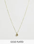 Ted Baker Gold Heart Biscuit Button Pendant Necklace