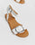 Flora Flat Sandals in White