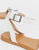 Flora Flat Sandals in White