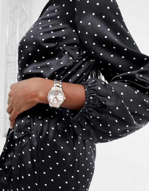 Missguided Bracelet Watch in Mixed Metal