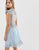Frock And Frill High Neck Mini Dress in Soft Blue