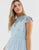 Frock And Frill High Neck Mini Dress in Soft Blue