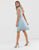 Frock And Frill High Neck Mini Dress in Soft Blue