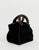 Mango Suede Top Handle Black Bag