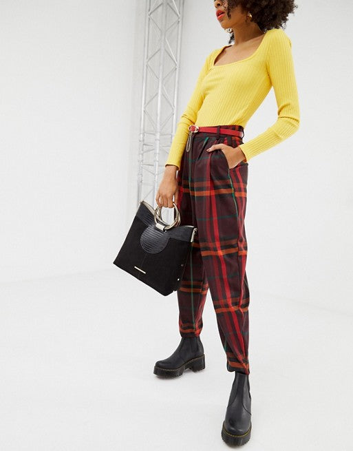 River Island Bucket Bag With Circle Metal Handle