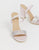 Be Mine Bridal Finoula Blush Satin Embellished Block Heeled Sandals