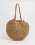 Warehouse Straw Shopper Bag With Faux Leather Straps