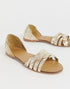 Oasis Flat Huarache Sandals in Gold