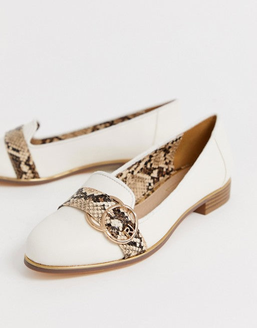 River Island Loafers With Trim in White
