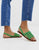 Warehouse Leather Knotted Detail Sandal in Green