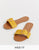 New Look Wide Fit Ring Detail Sandal in Dark Yellow