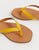 Wide Fit Florence Leather Flip Flop Yellow Sandals