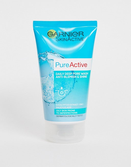 Garnier Pure Active Anti Blackhead Deep Pore Face Wash Oily Skin