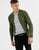 Knitted Ribbed Bomber in Khaki