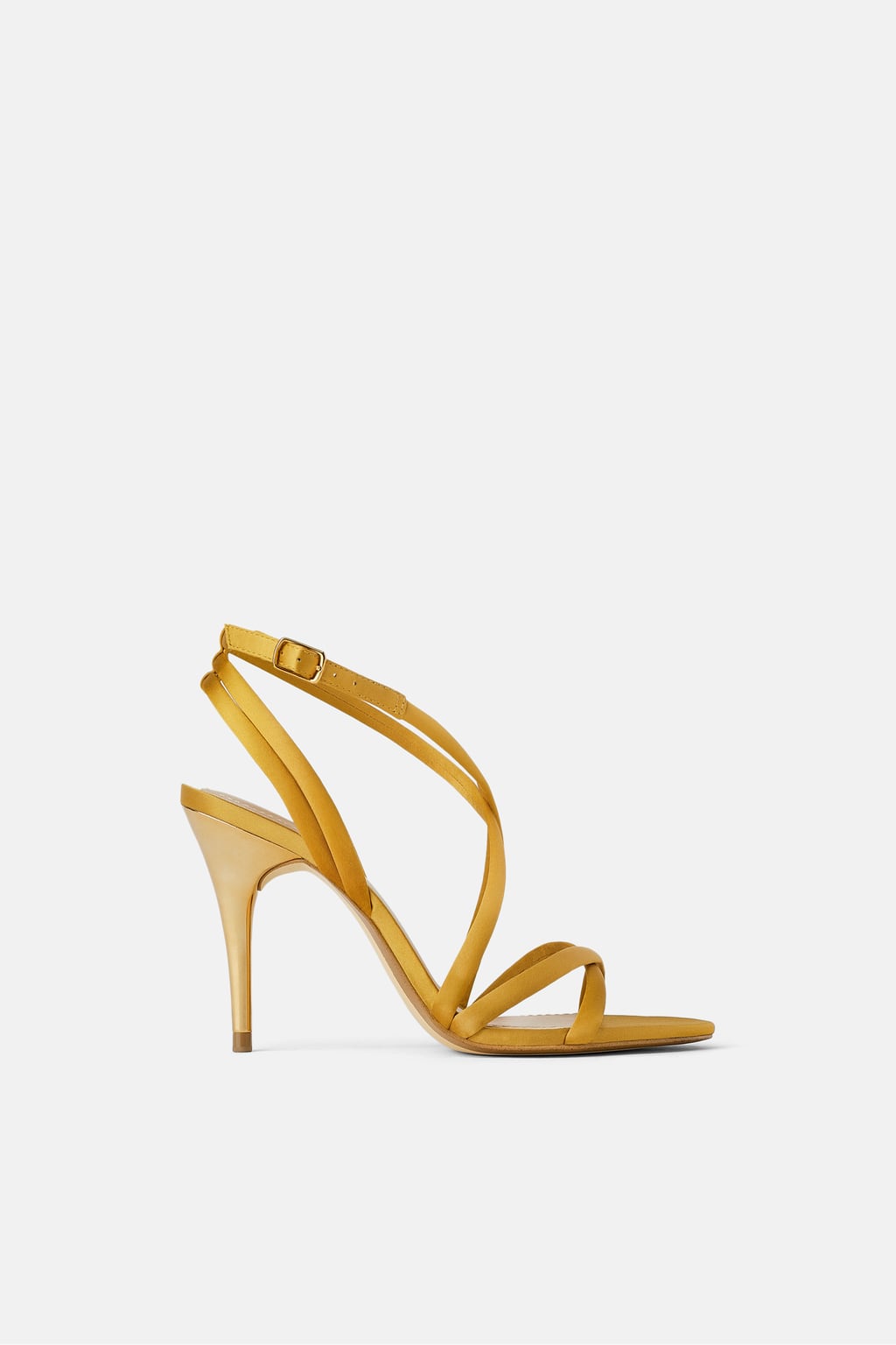 ZARA Satin Heeled Sandals