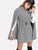 Self Belted Dogtooth Cape Coat