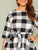 Plus Size Self Belted Gingham Dress
