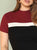Plus Colour Block Rib Knit Fitted Tee