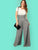 Plus Size High Waist Button Detail Flare Hem Jumpsuit