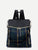 Plaid Detail Zipper Backpack