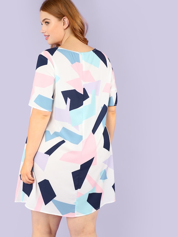 Plus Size Geo Print Dress