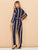 Striped Wrap Self Tie Waist Jumpsuit