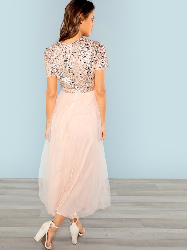 Sequin Top Tulle Dress