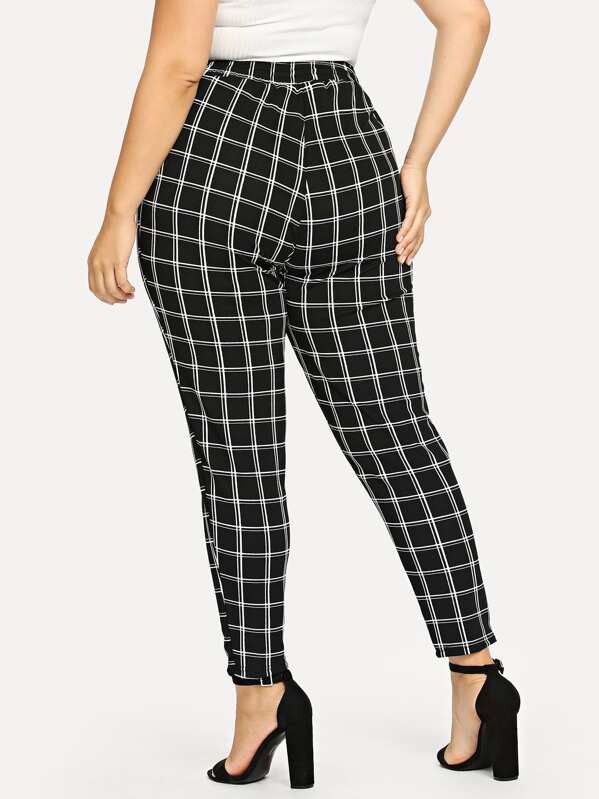 Plus Plaid Trousers