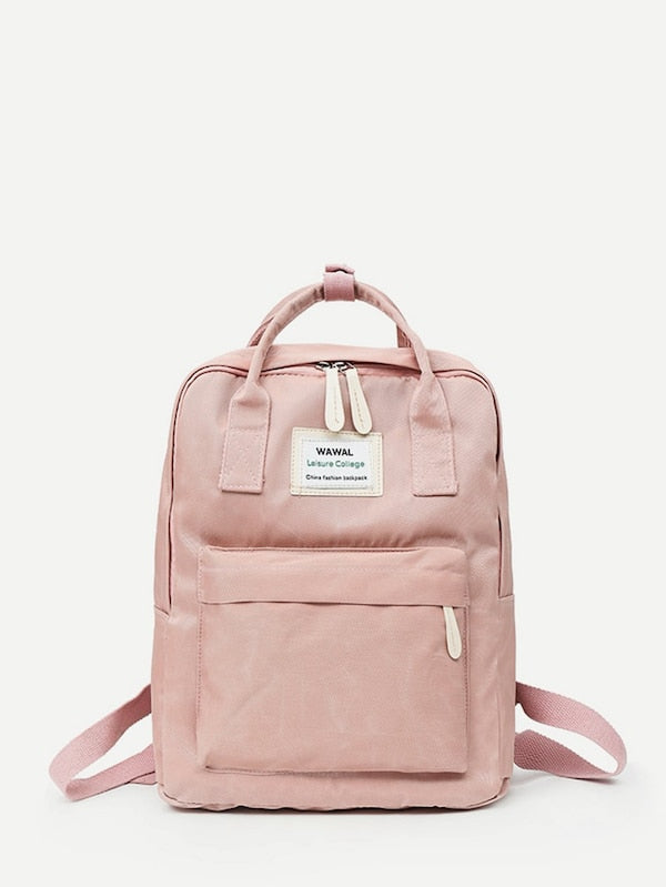Slogan Patch Detail Backpack