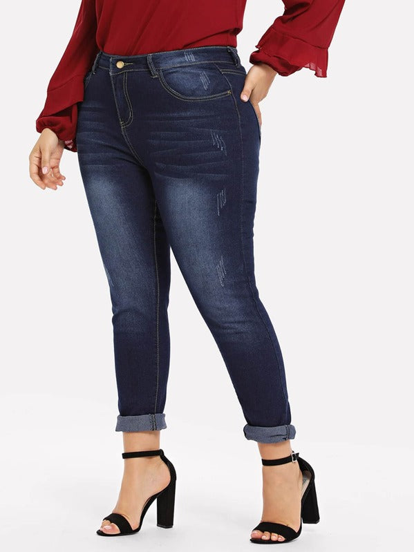 Plus Faded Skinny Jeans