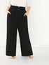 Plus Adjustable Belted Wide Leg Trousers