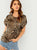 Rolled Sleeve Leopard Print Tee