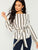 Striped Print Belted Top