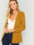 Hook And Eye Closure Solid Blazer in Yellow