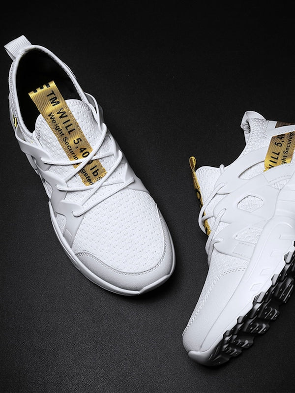 Men Lace Up Mesh Sneakers