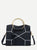 Ring Handle Geometric Bag With Tassel