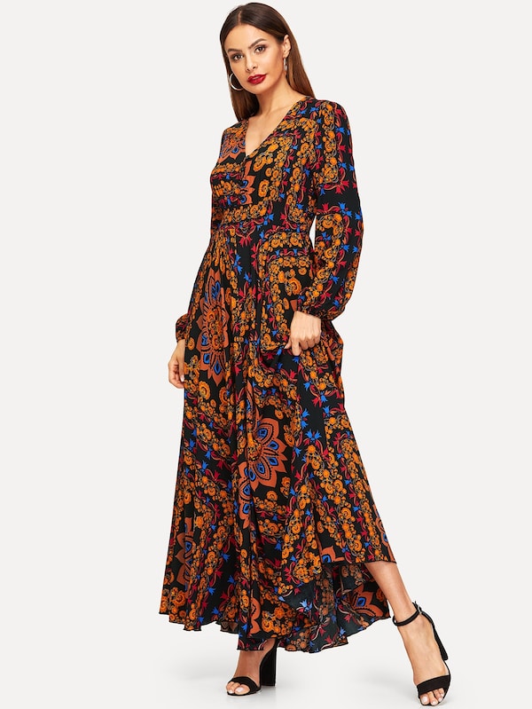 Ditsy Print Skater Dress