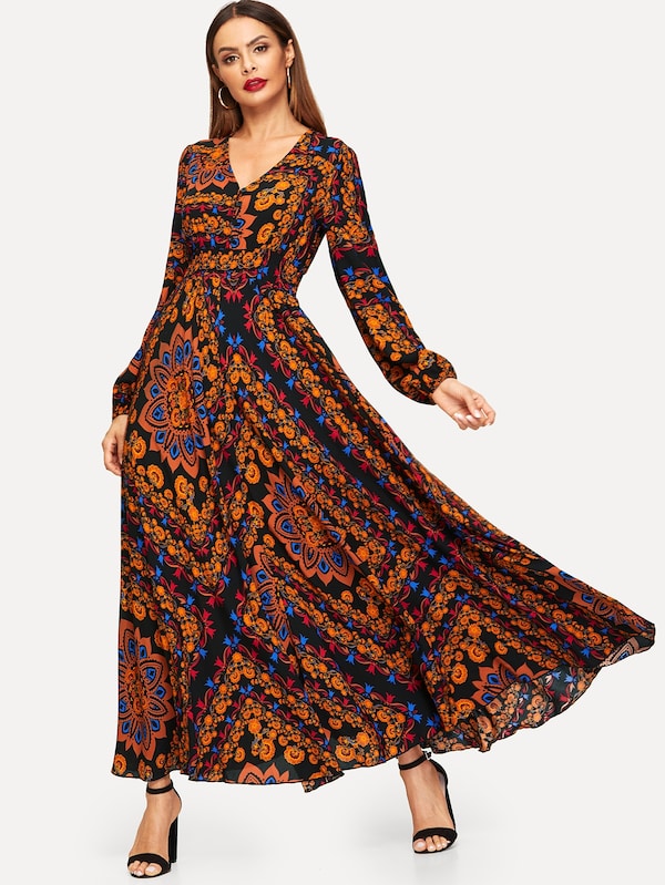 Ditsy Print Skater Dress