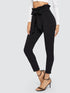 Paperbag Waist Skinny Trousers With Belt