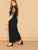 Plus Size Applique Mesh Sleeve Palazzo Leg Jumpsuit