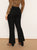 Plus Elastic Waist Flared Leg Trousers