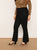 Plus Elastic Waist Flared Leg Trousers