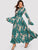 Trumpet Sleeve Floral Maxi Dress