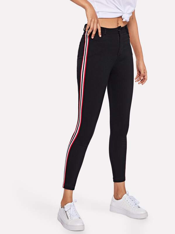 Striped Tape Side Jeans