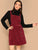 Plus Button Front Corduroy Pinafore Dress